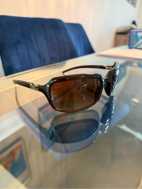 D&G Women\'s Dark Brown Frame Sunglasses with Brown Gradient Lenses main image 5